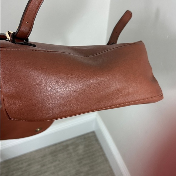 Kelly & Katie Elegant Brown Cognac Faux Leather Backpack - Picture 7 of 10